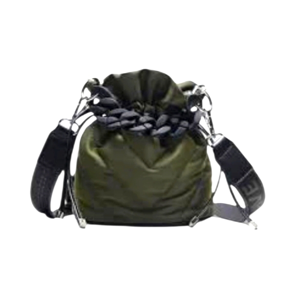Zara Green Quilted Bucket Bag Crossbody Purse - Picture 1 of 15
